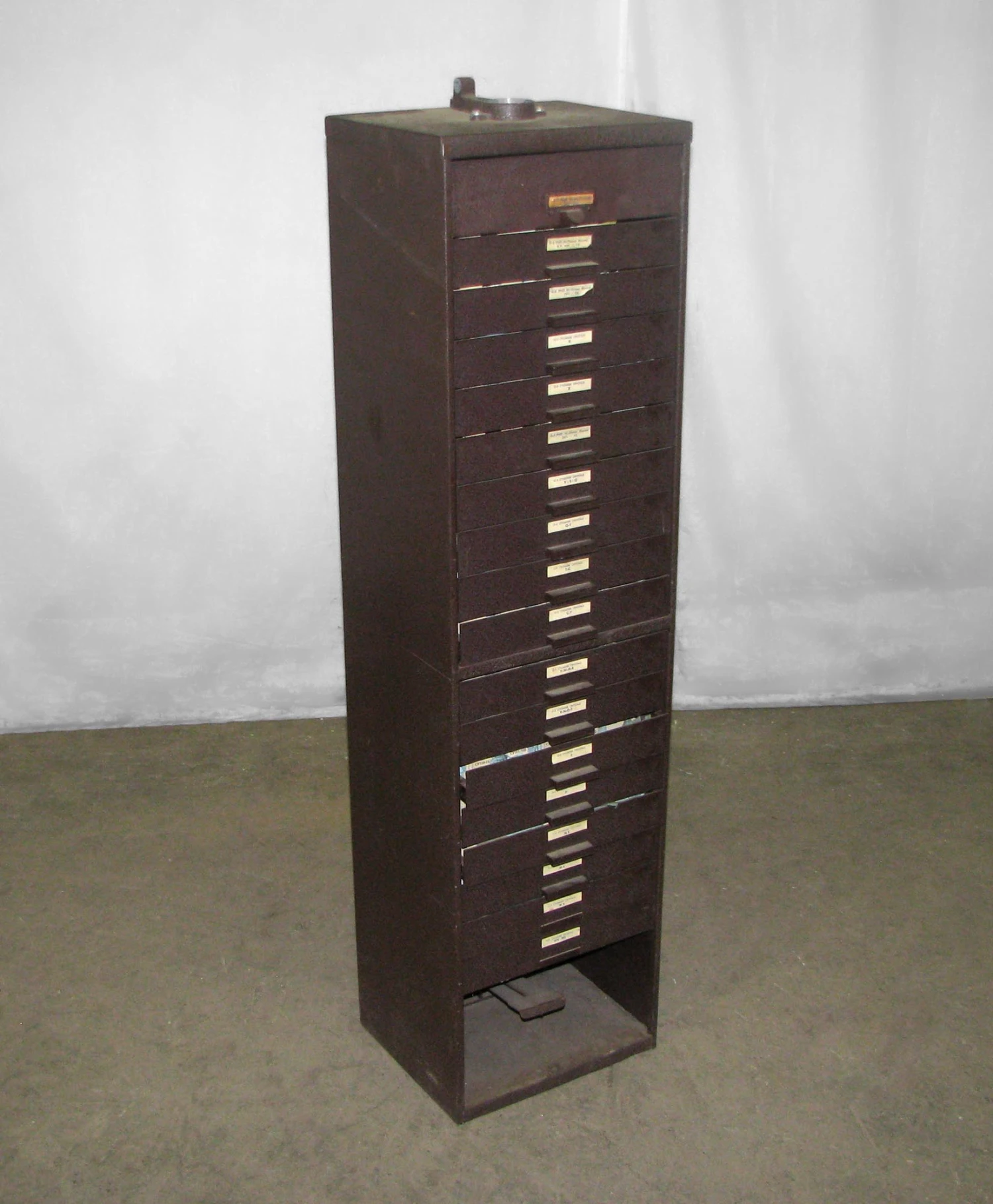 Industrial Metal Tall Narrow Cabinet With Multiple Drawers 10 Industrial Metal Tall Narrow Cabinet With Multiple Drawers - Image 8