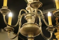 Georgian 6 Arm Silver Over Bronze Chandelier 13 Georgian 6 Arm Silver Over Bronze Chandelier -OGT Sale Store l207249 05