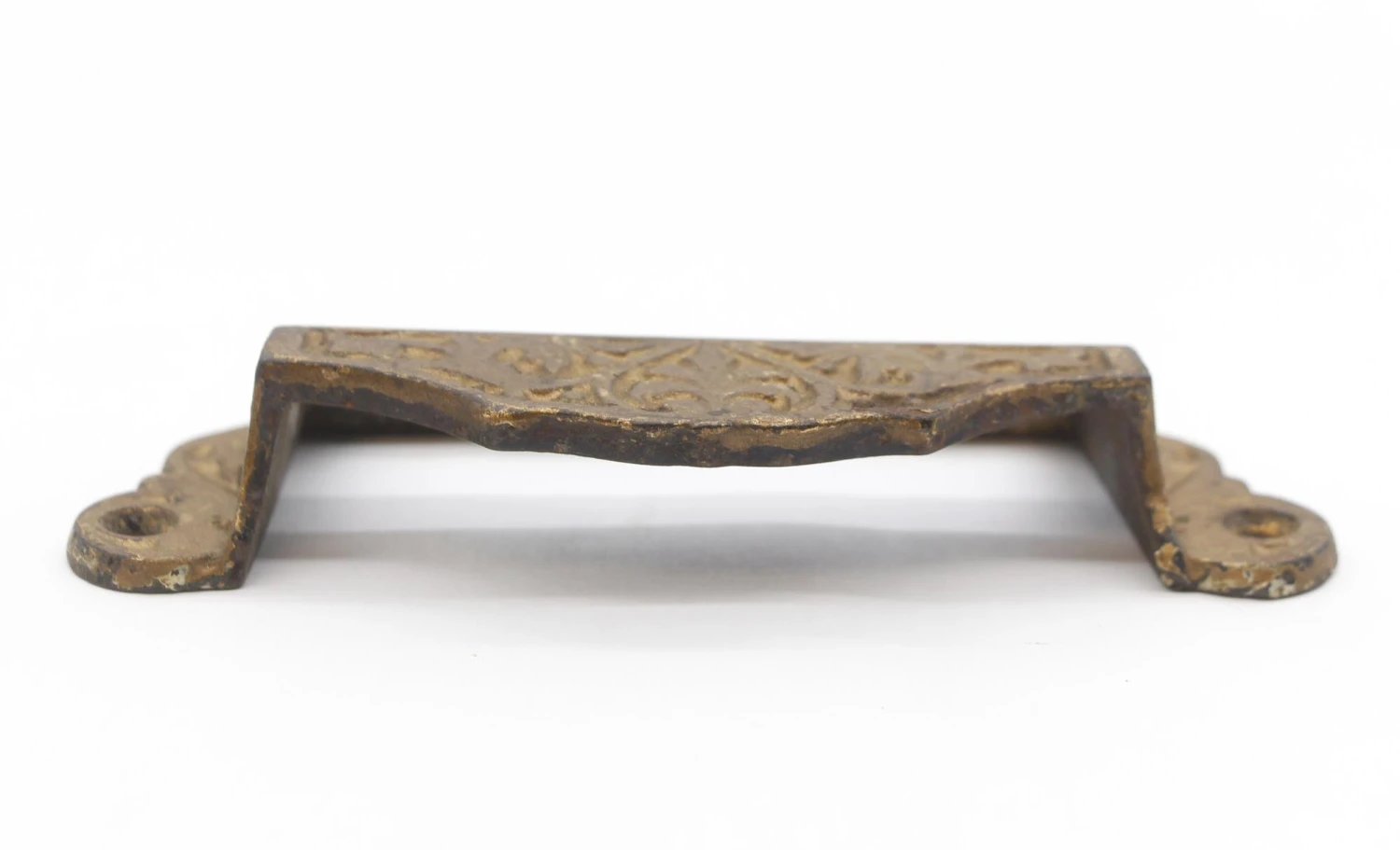 Antique Victorian Bronze Over Cast Iron Apothecary Bin Pull 6 Antique Victorian Bronze Over Cast Iron Apothecary Bin Pull - Image 4