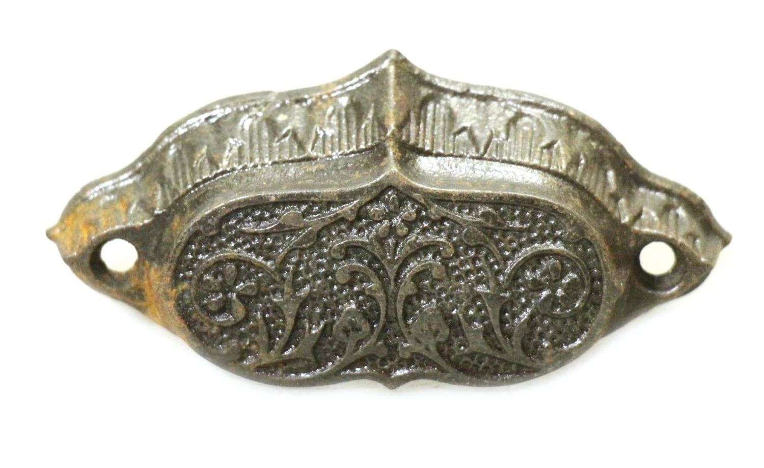 Antique 3 In. Victorian Iron Drawer Bin Pull 6 Antique 3 In. Victorian Iron Drawer Bin Pull - Image 4