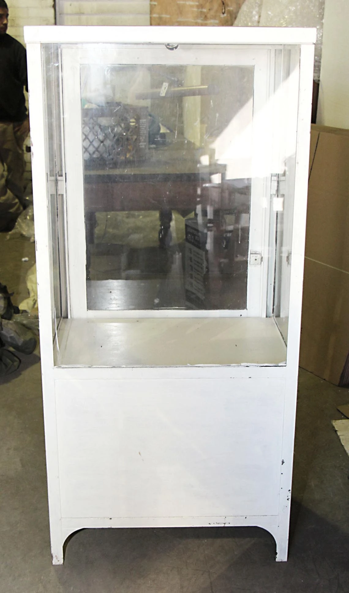 Antique White Medical Cabinet Showcase 8 Antique White Medical Cabinet Showcase - Image 6