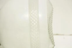 1950s Bathroom White & Clear Glass White Brass Fitter Semi Flush Mount 11 1950s Bathroom White & Clear Glass White Brass Fitter Semi Flush Mount -OGT Sale Store l207712 05