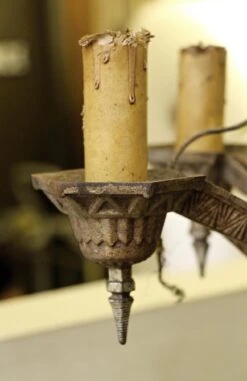 Antique 5 Light Cast Iron Art Deco Chandelier -OGT Sale Store l207720 05