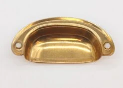 Old New Warm Brass Russwin Drawer Cup Bin Pull 9 Old New Warm Brass Russwin Drawer Cup Bin Pull -OGT Sale Store l207760 04