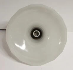 1910s Fluted 11.75 In. Milk Glass Pendant Light 18 1910s Fluted 11.75 In. Milk Glass Pendant Light -OGT Sale Store l207832 06