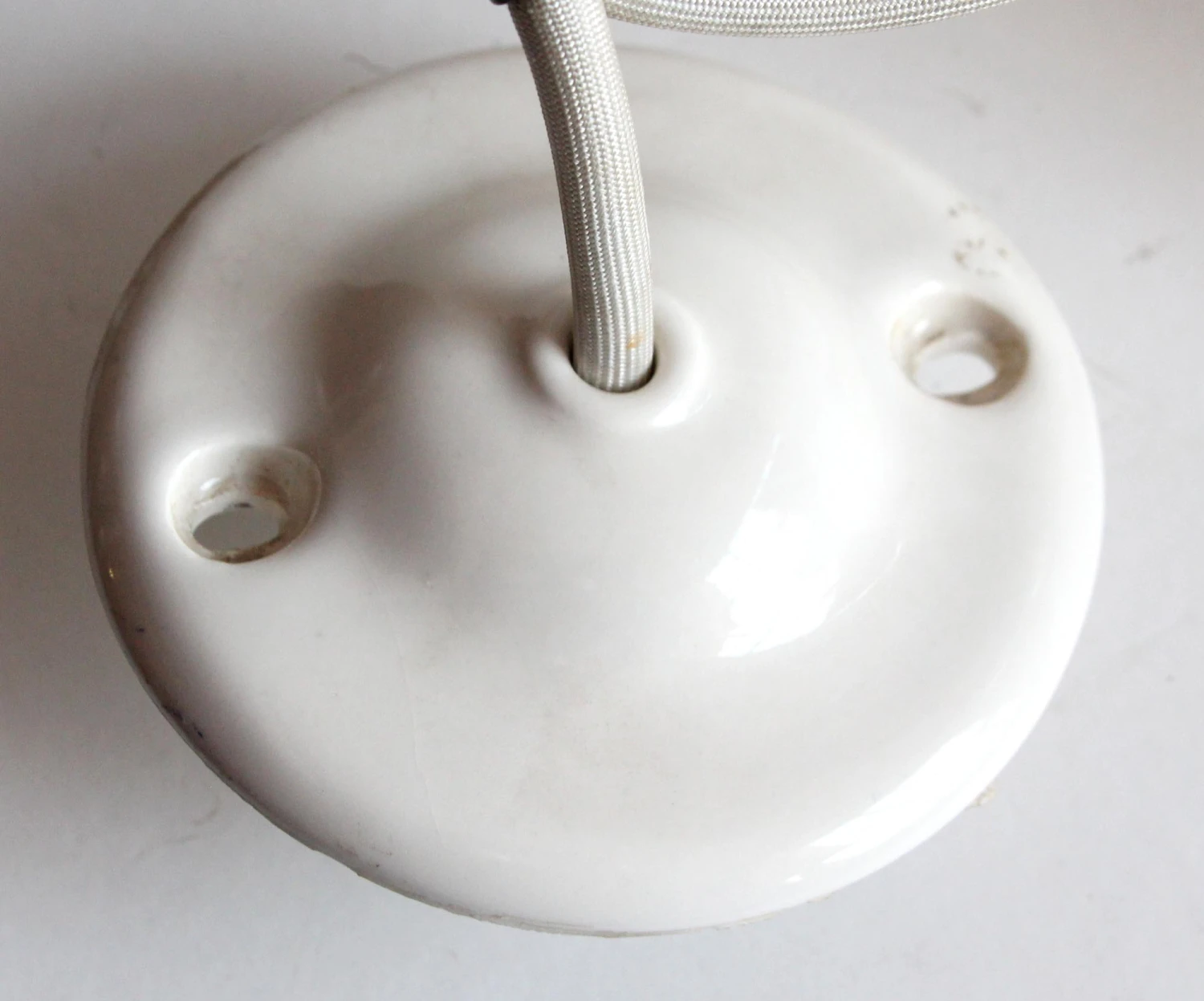Antique White Milk Glass 7.25 In. Pendant Light 6 Antique White Milk Glass 7.25 In. Pendant Light - Image 4