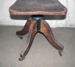 Antique Dark Tone Oak Rolling Office Chair 18 Antique Dark Tone Oak Rolling Office Chair -OGT Sale Store l207952 05