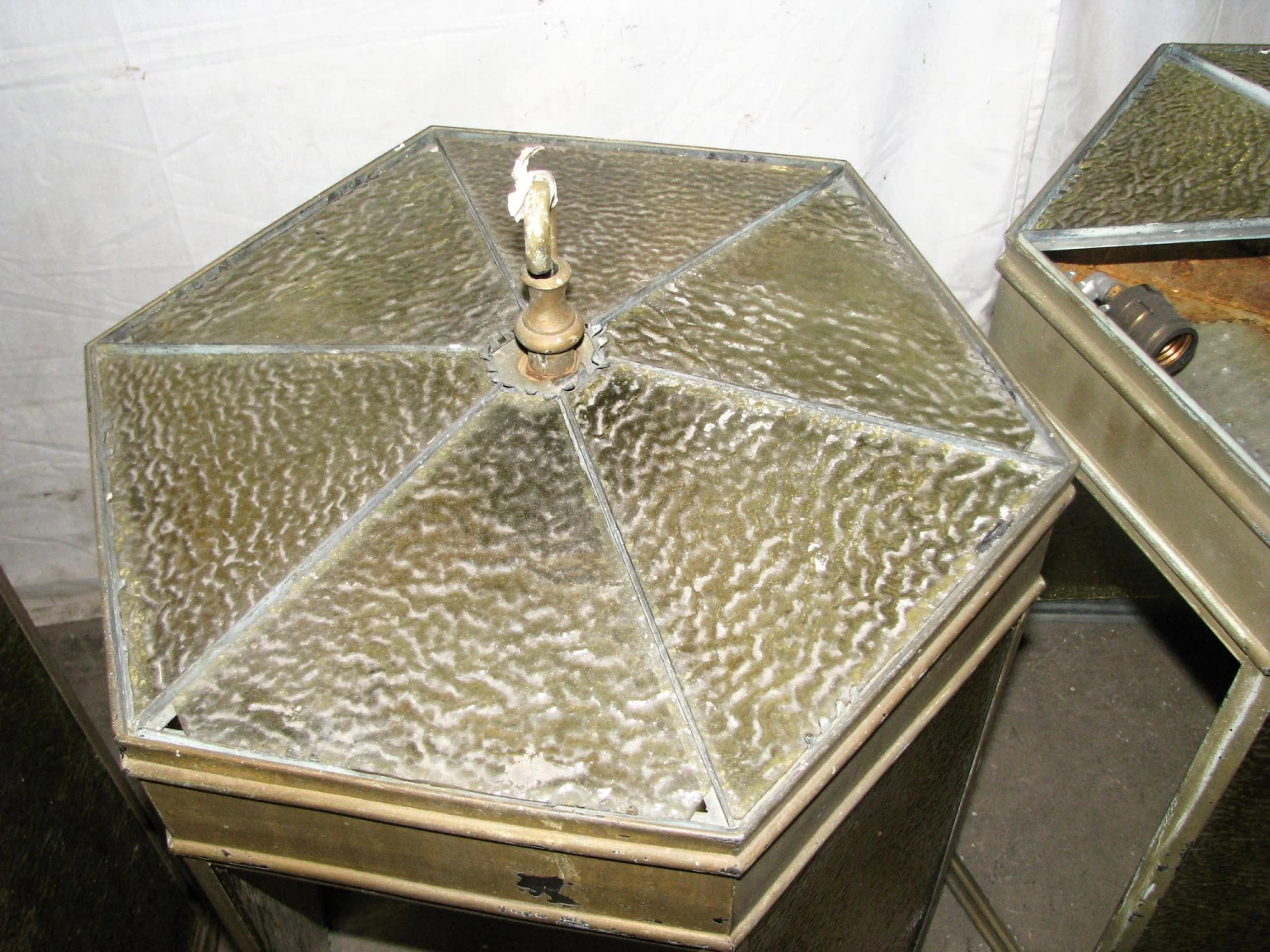 Vintage Traditional Amber Glass Ceiling Lantern 7 Vintage Traditional Amber Glass Ceiling Lantern - Image 5