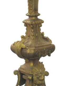 Antique Lion Brass Candelabra Table Lamp -OGT Sale Store l208207 04