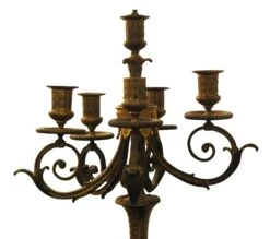 Antique Lion Brass Candelabra Table Lamp -OGT Sale Store l208207 05