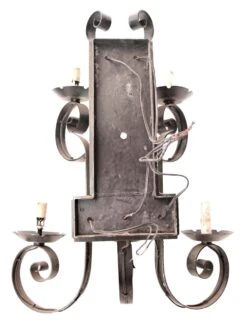 Antique Wrought Iron 5 Arm Spanish Colonial Wall Sconce -OGT Sale Store l210214 05