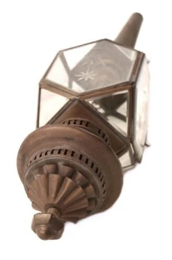 Antique Victorian Etched Glass Carriage Lantern -OGT Sale Store l210219 09