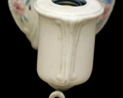 Pair Of 1930s Floral Bathroom Porcelain Wall Sconces 12 Pair Of 1930s Floral Bathroom Porcelain Wall Sconces -OGT Sale Store l210260 04