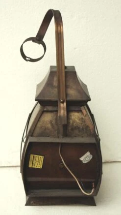 Vintage Light Amber Glass & Brass Wall Lantern 11 Vintage Light Amber Glass & Brass Wall Lantern -OGT Sale Store l211375 05