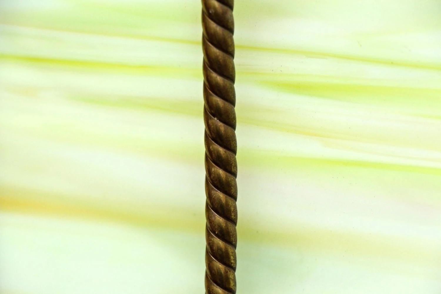 Vintage Green Slag Glass Brass Ceiling Lantern 10 Vintage Green Slag Glass Brass Ceiling Lantern - Image 8