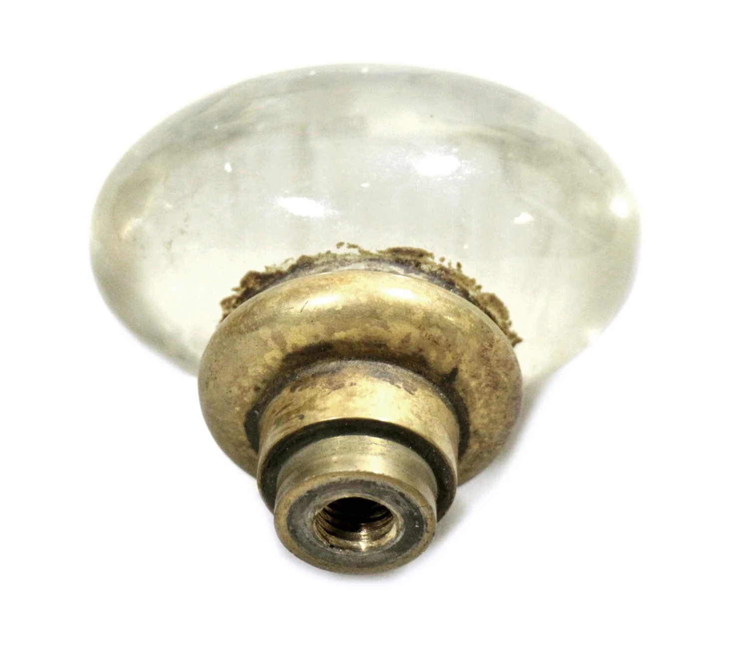 Vintage Rare Mercury Dot 2.5 In. Glass Oval Drawer Cabinet Knob 6 Vintage Rare Mercury Dot 2.5 In. Glass Oval Drawer Cabinet Knob - Image 4