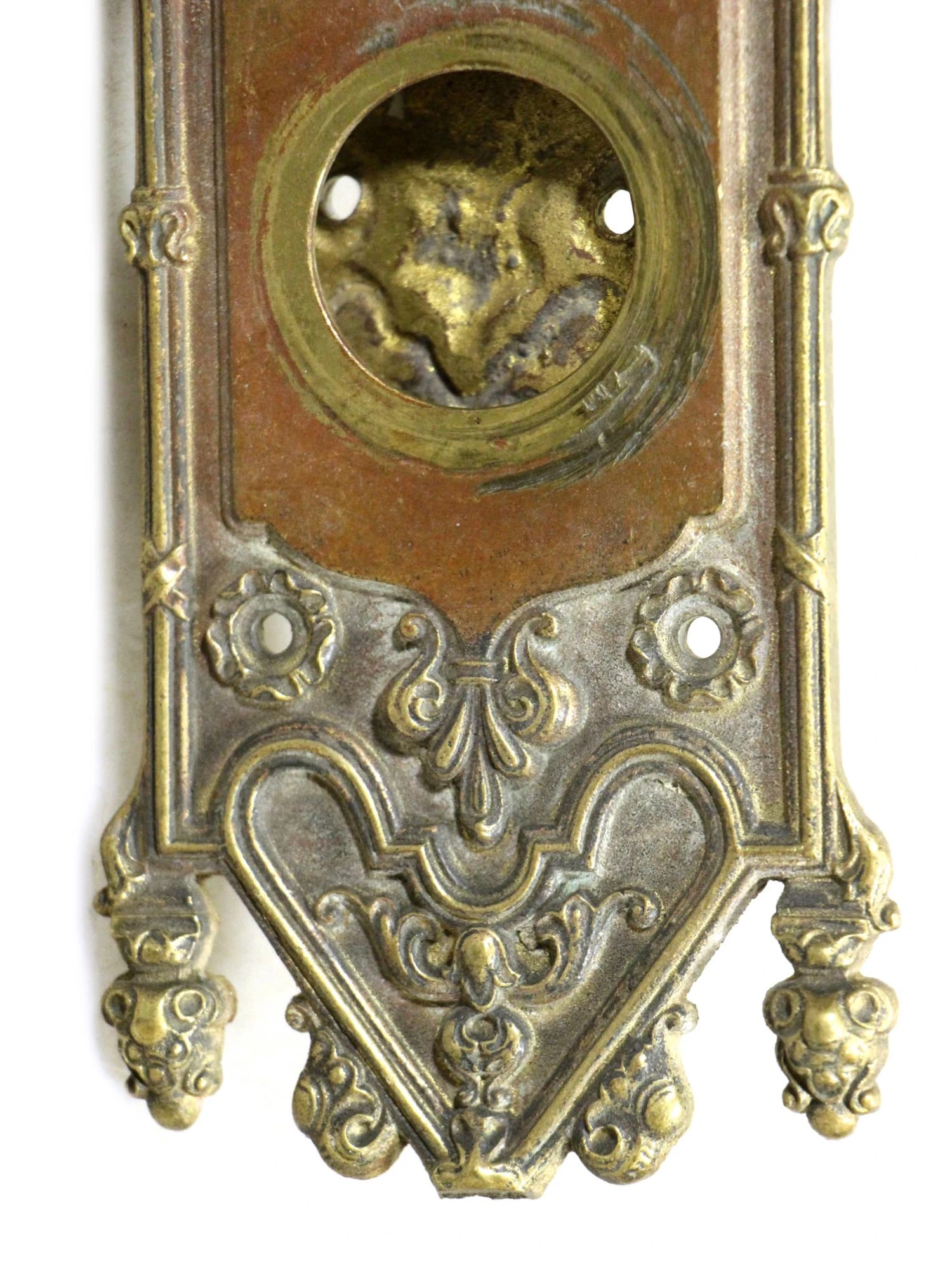 Antique Gothic Bronze Oval Door Knob Set 6 Antique Gothic Bronze Oval Door Knob Set - Image 4