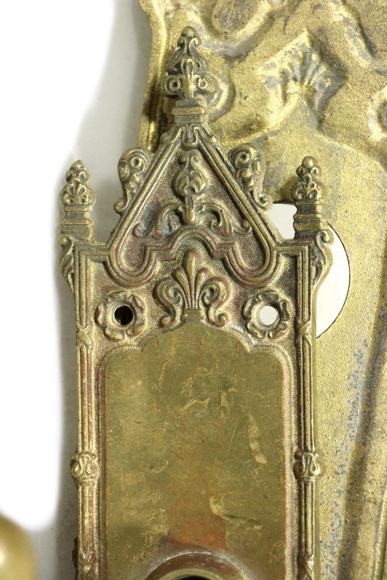 Antique Gothic Bronze Oval Door Knob Set 8 Antique Gothic Bronze Oval Door Knob Set - Image 6