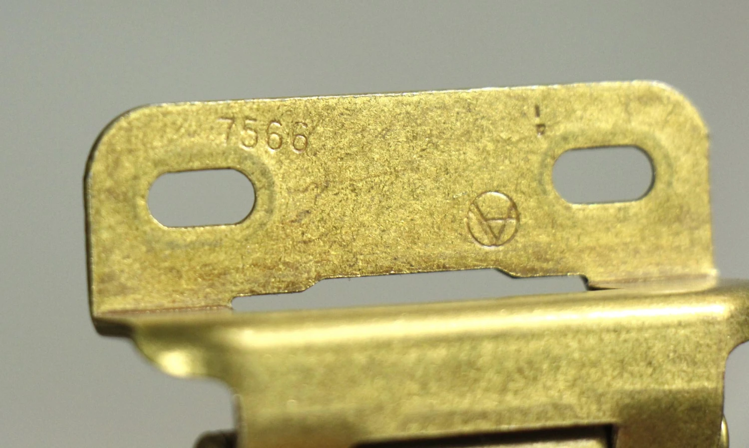 Pair Of 2.25 In. Partial Wrap Cabinet Brushed Brass Hinges 6 Pair Of 2.25 In. Partial Wrap Cabinet Brushed Brass Hinges - Image 4