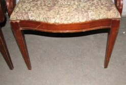 Set Of Four Classic Upholstered Walnut Arm Chairs 19 Set Of Four Classic Upholstered Walnut Arm Chairs -OGT Sale Store l211777 05