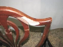 Set Of Four Classic Upholstered Walnut Arm Chairs 20 Set Of Four Classic Upholstered Walnut Arm Chairs -OGT Sale Store l211777 06