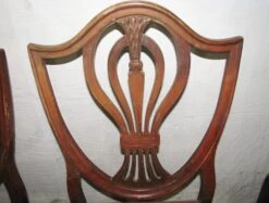 Set Of Four Classic Upholstered Walnut Arm Chairs 22 Set Of Four Classic Upholstered Walnut Arm Chairs -OGT Sale Store l211777 08