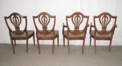 Set Of Four Classic Upholstered Walnut Arm Chairs 27 Set Of Four Classic Upholstered Walnut Arm Chairs -OGT Sale Store l211777 13