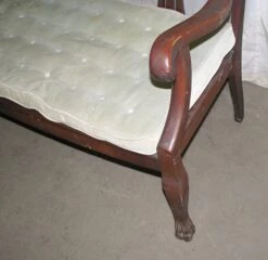 Victorian Three Seat Wooden Bench With Claw Feet 15 Victorian Three Seat Wooden Bench With Claw Feet -OGT Sale Store l211909 04