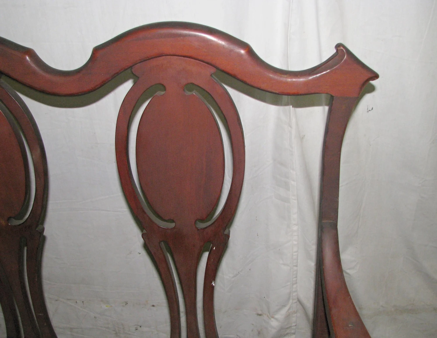 Victorian Three Seat Wooden Bench With Claw Feet 8 Victorian Three Seat Wooden Bench With Claw Feet - Image 6