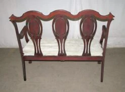 Victorian Three Seat Wooden Bench With Claw Feet 21 Victorian Three Seat Wooden Bench With Claw Feet -OGT Sale Store l211909 10