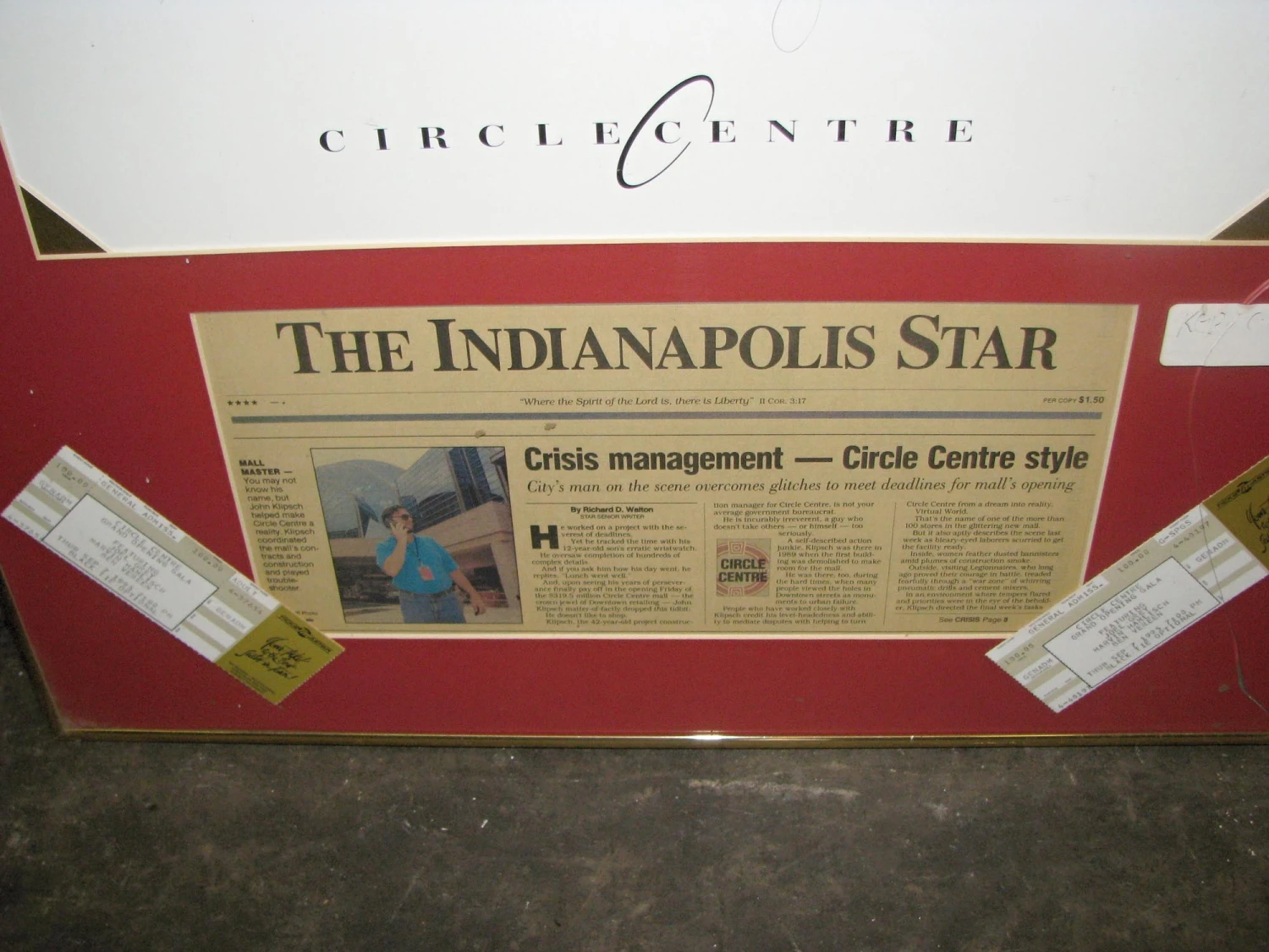 1990s Signed Destination Circle Centre Grand Opening Gala Poster 6 1990s Signed Destination Circle Centre Grand Opening Gala Poster - Image 4