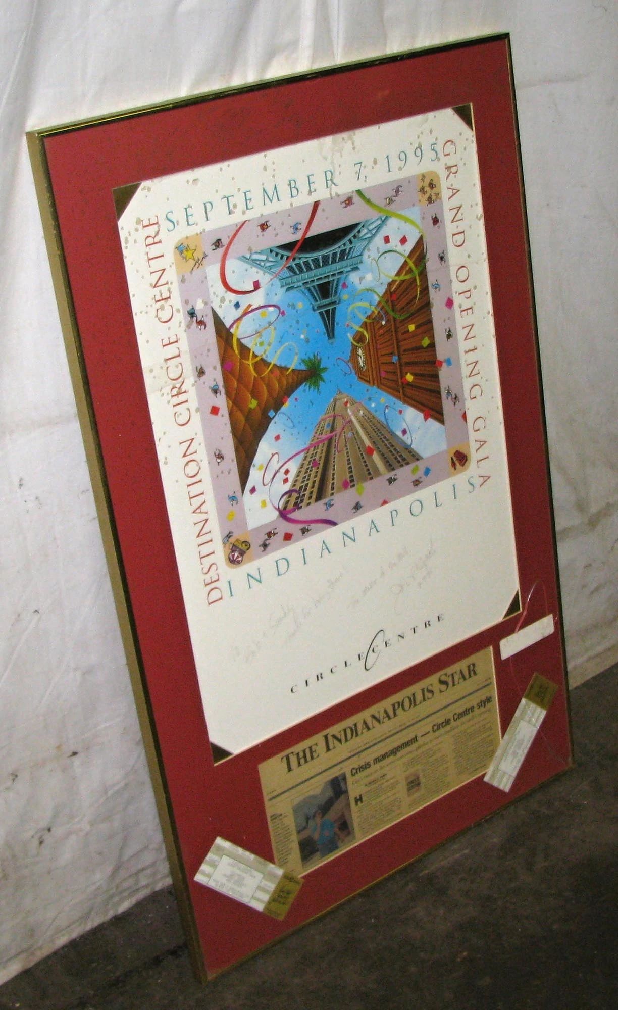 1990s Signed Destination Circle Centre Grand Opening Gala Poster 7 1990s Signed Destination Circle Centre Grand Opening Gala Poster - Image 5