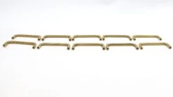 Set Of 10 Vintage Modern Polished Brass Bridge Bar Drawer Cabinet Pulls 9 Set Of 10 Vintage Modern Polished Brass Bridge Bar Drawer Cabinet Pulls -OGT Sale Store l212195s 04