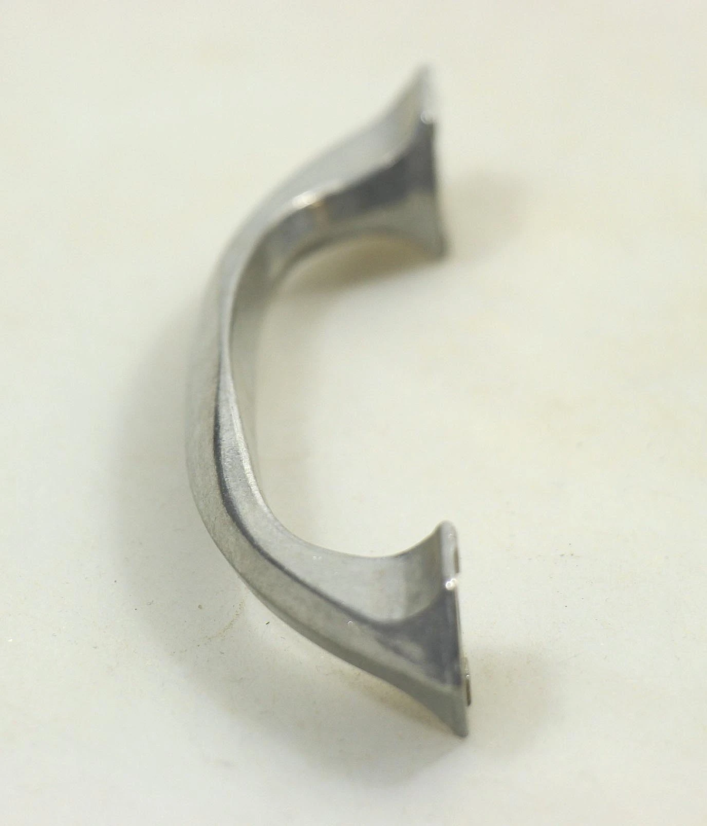 Vintage Nickel Over Brass Art Deco Drawer Pull 6 Vintage Nickel Over Brass Art Deco Drawer Pull - Image 4