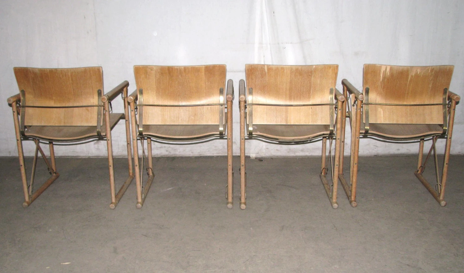Set Of Mid Century Bamboo Arm Chairs 6 Set Of Mid Century Bamboo Arm Chairs - Image 4