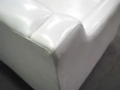 Vintage Mid Century White Vinyl Sofa & Ottoman 25 Vintage Mid Century White Vinyl Sofa & Ottoman -OGT Sale Store l213004 10