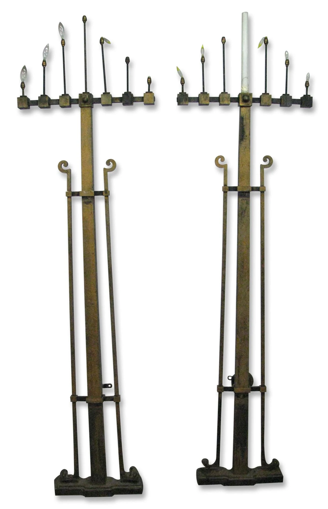 Pair Of Arts & Crafts Iron Light Floor Lamps 8 Pair Of Arts & Crafts Iron Light Floor Lamps - Image 6