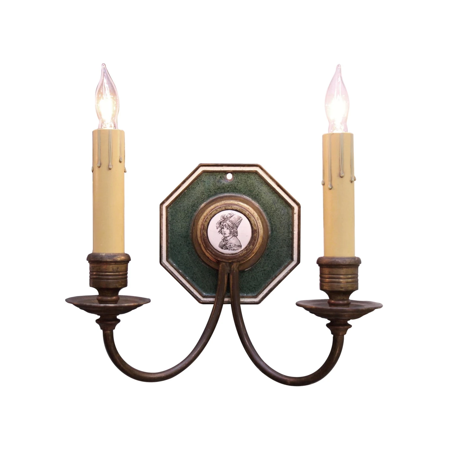 Pair Of Rare Antique Caldwell Victorian Figural Wall Sconces 6 Pair Of Rare Antique Caldwell Victorian Figural Wall Sconces - Image 4