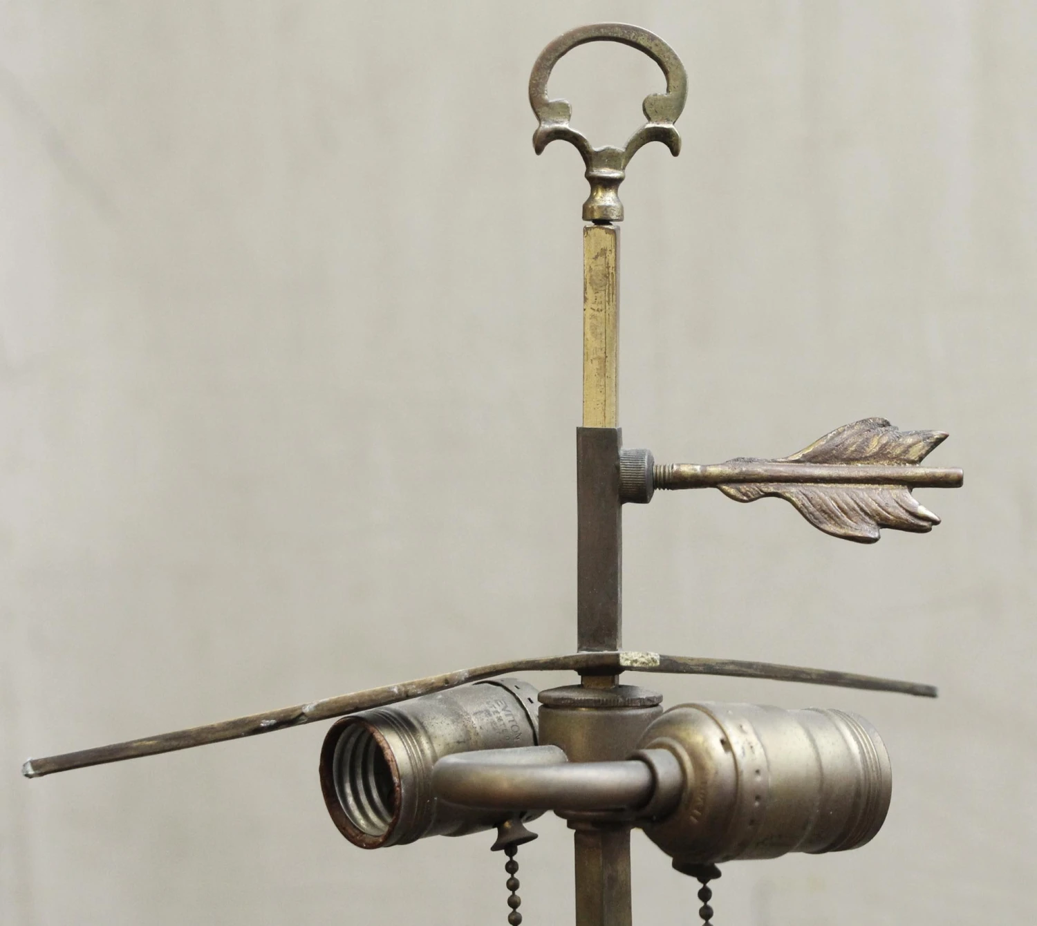 Vintage Triangular Wooden Lamp Table Combo 5 Vintage Triangular Wooden Lamp Table Combo - Image 3