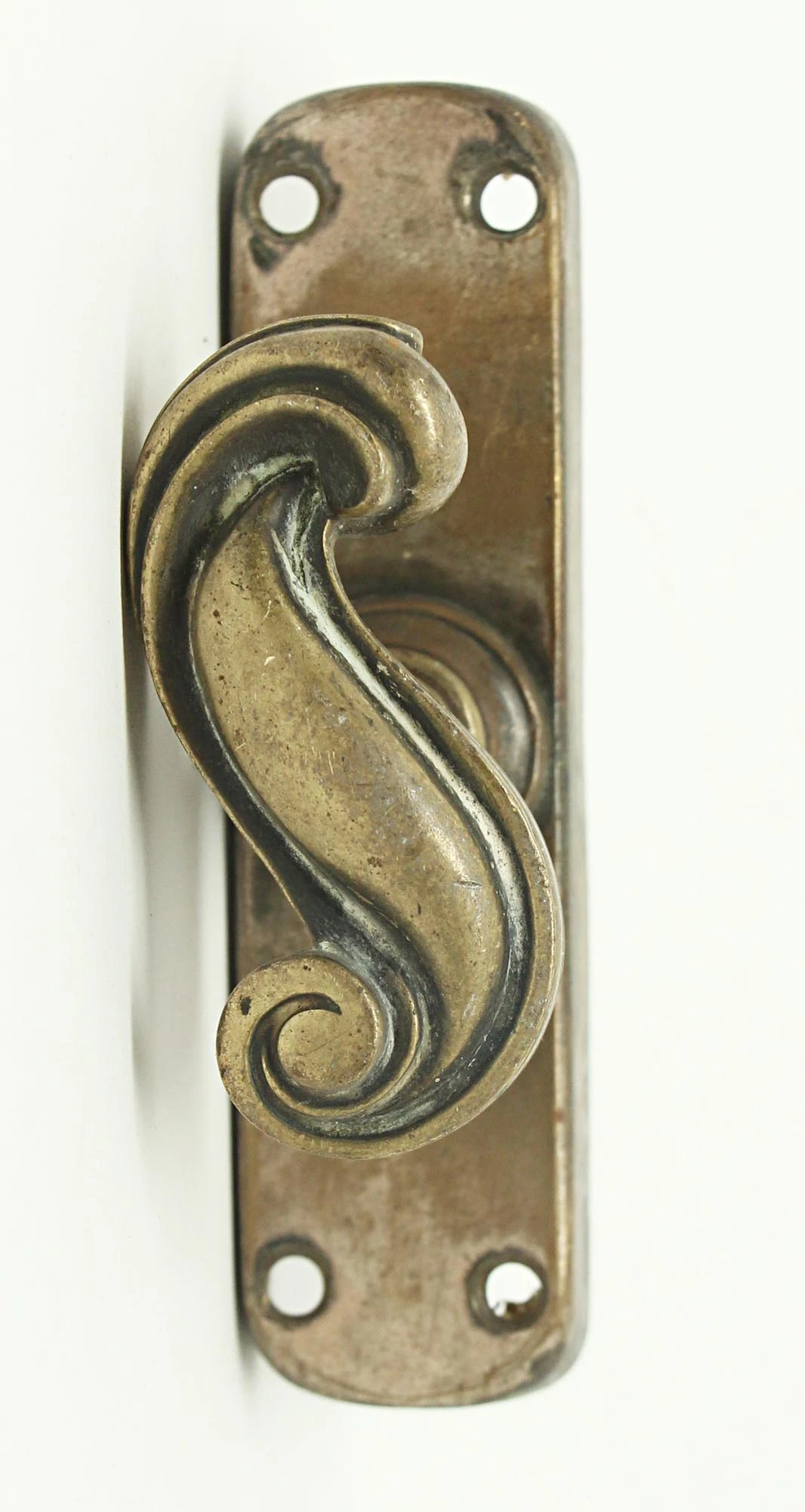 Antique Swirl Bolt Knob With Back Plate 3 Antique Swirl Bolt Knob With Back Plate