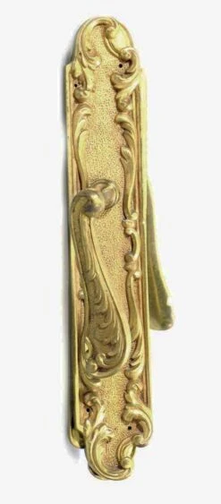 Art Nouveau Brass Door Lever Knob Set