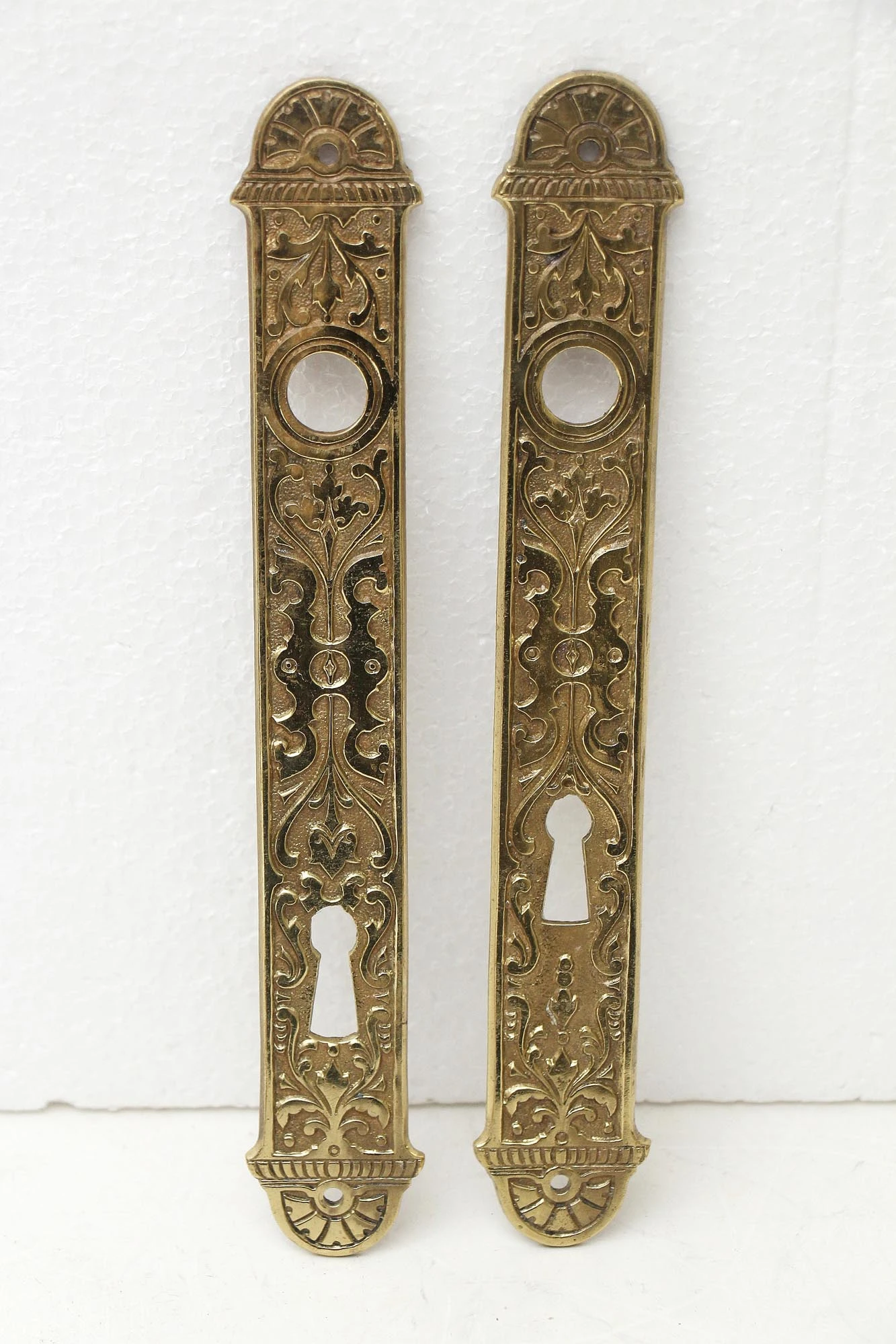 Pair Of French Eastlake Bronze Door Levers With Escutcheons 5 Pair Of French Eastlake Bronze Door Levers With Escutcheons - Image 3
