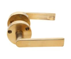 Modern Polished Bronze Lever Door Knob Set