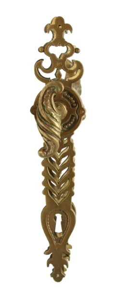 Signed Bronze French Serpentine Door Handle Set