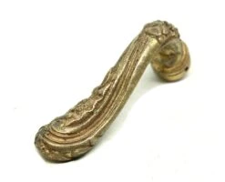 Swirled Floral Bronze Lever Door Knob