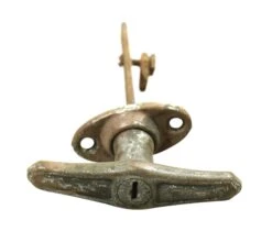 Worn Antique Bronze Lever Door Knob