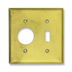 Double Gang Switch & Electrical Outlet Plug Combo Switch Plate Cover