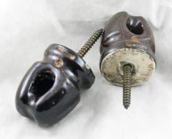 Antique Black Ceramic Insulator Screw 7 Antique Black Ceramic Insulator Screw -OGT Sale Store lighting electrical hardware for sale k196896