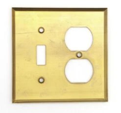 Brushed Brass Toggle Switch & Duplex Outlet Cover Wall Plate 7 Brushed Brass Toggle Switch & Duplex Outlet Cover Wall Plate -OGT Sale Store lighting electrical hardware for sale q286324
