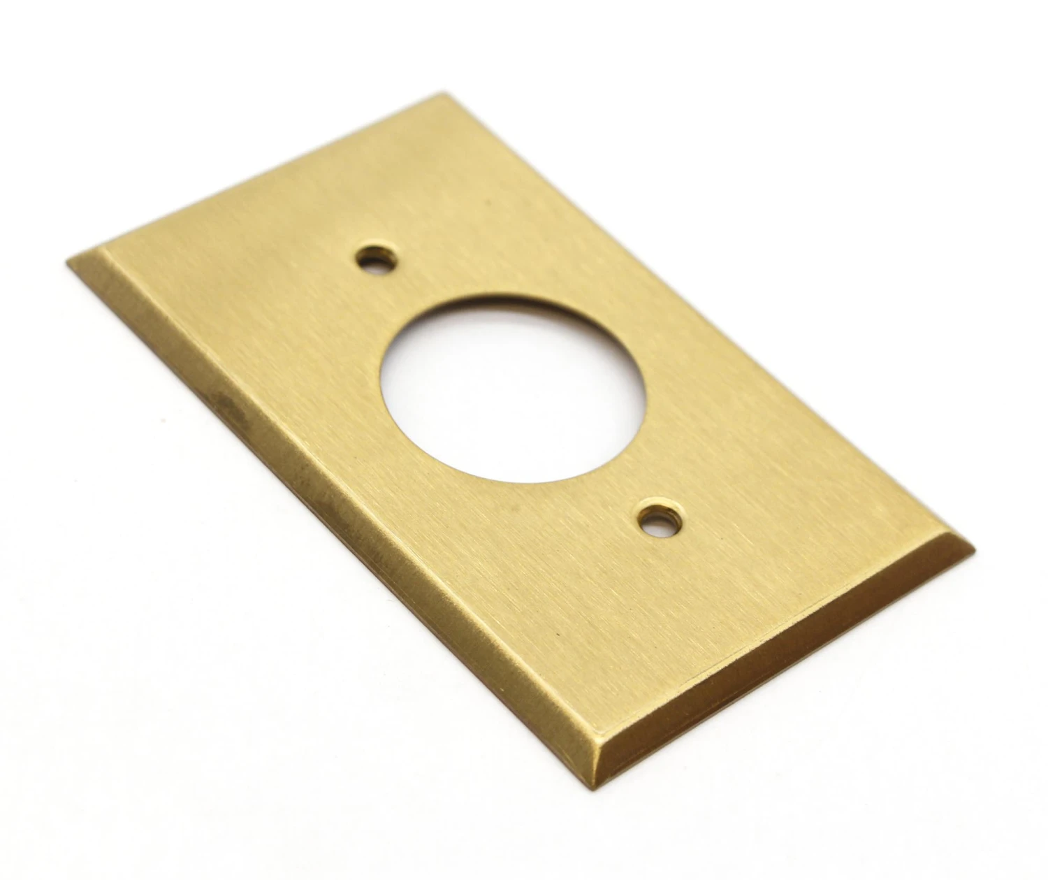 New Standard Size 1 Gang 1 Single Outlet Brushed Brass Wall Plate 5 New Standard Size 1 Gang 1 Single Outlet Brushed Brass Wall Plate - Image 3